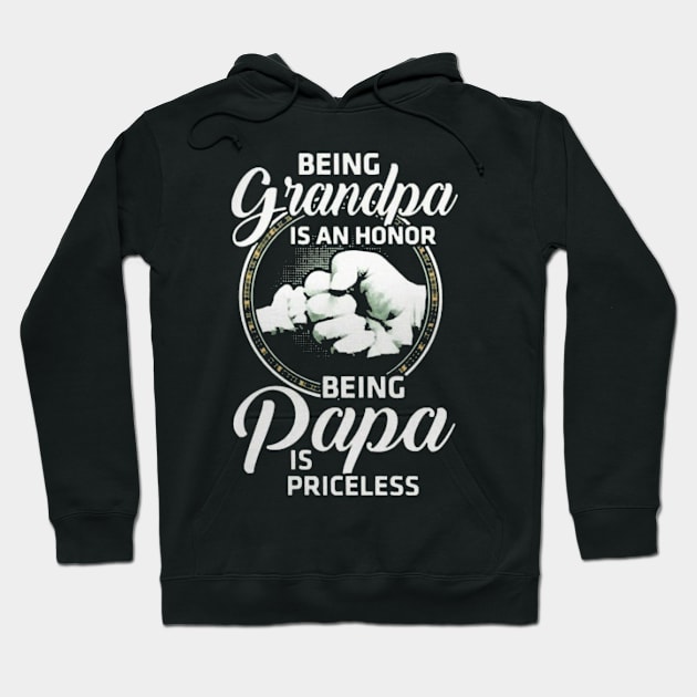 Being Grandapa Is An Honor Being Papa Is Priceless Hoodie by irieana cabanbrbe